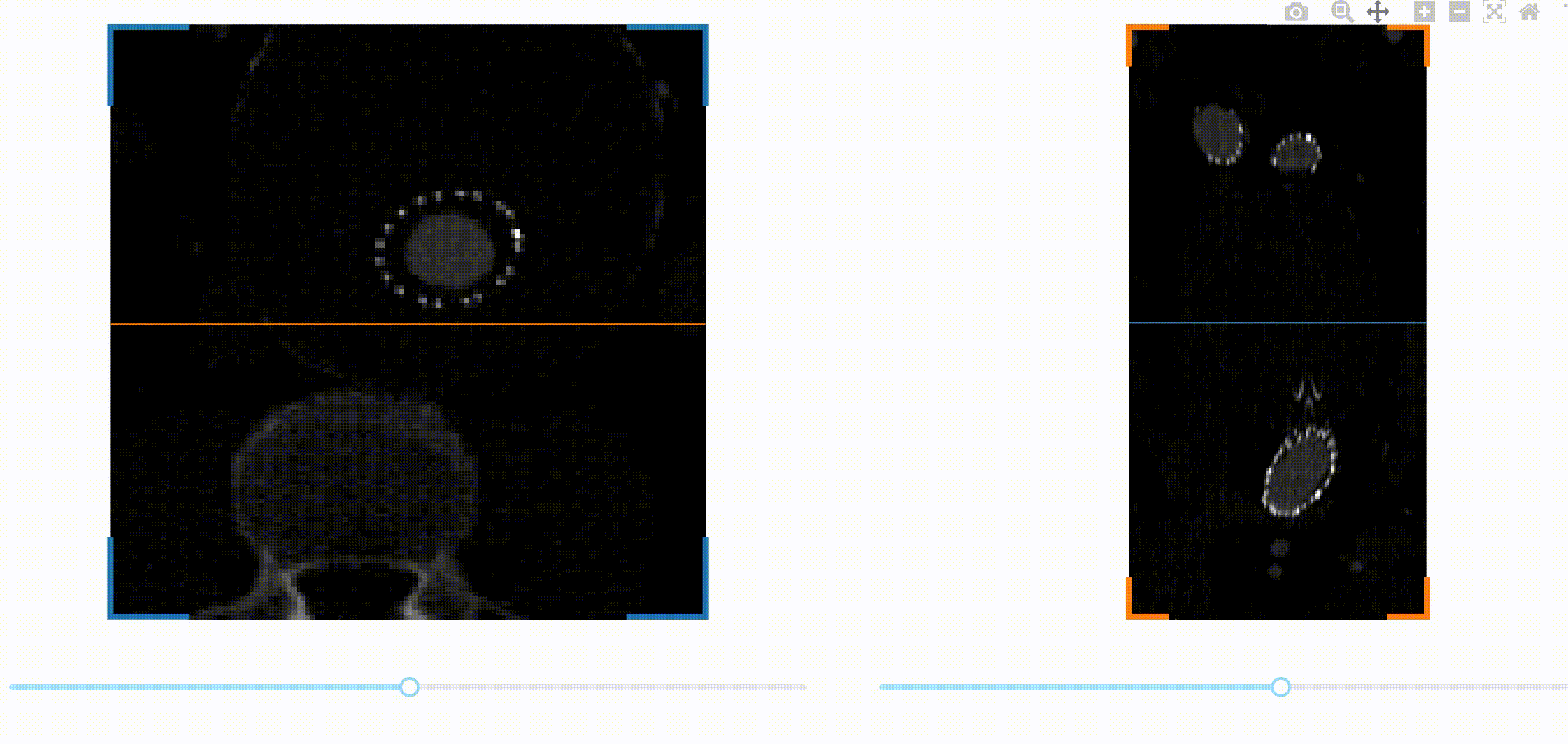 Animation of volume data exploration with dash slicer